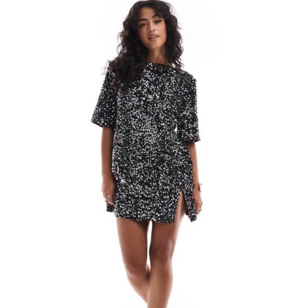 ASOS Black and White Mini Dress